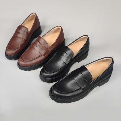 FEDERICA DI DONATO松糕厚底乐福女鞋浅口一脚蹬英伦风小皮鞋子