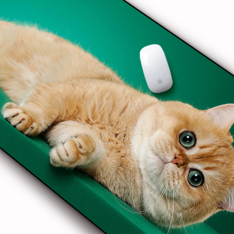 猫咪鼠标垫超大桌垫女生文艺可爱天然橡胶创意课桌垫办公键盘垫