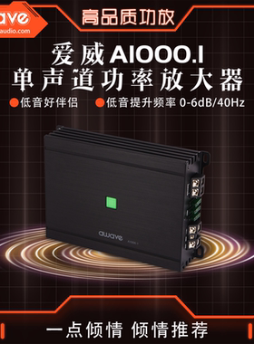 汽车音响改装awave爱威A1000.1单声道功率放大器包安装