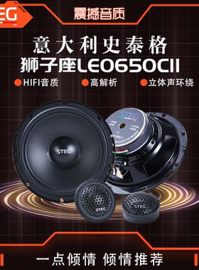 STEG史泰格狮子座LEO650CII两分频喇叭套装6.5寸车载汽车音响改装