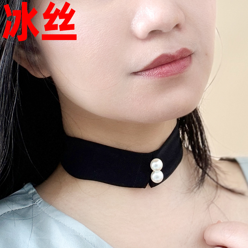 Y922新款流行欧美网红优雅脖子饰品颈带个性锁骨链女冰丝项圈围脖