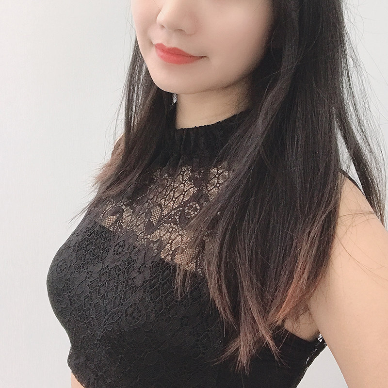 2023春秋新款蕾丝折皱小立领小高领假领子打底假领围脖套头假衣领