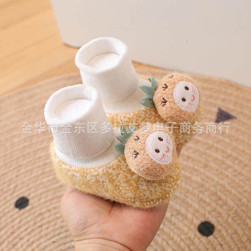 婴儿袜鞋子软底秋冬加绒加厚0-3-6-13个月立体公仔宝宝学步鞋防掉,童鞋/婴儿鞋/亲子鞋,婴儿步前鞋/袜鞋,淘宝优惠券,粉丝福利购,淘宝优惠卷
