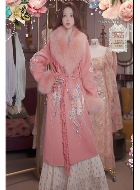 0808直播202《洛可可秋冬狐狸毛羊绒·繁花颂歌》裙吊带腰带