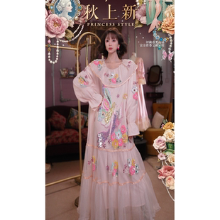 0826直播136洛可可秋季[绮梦精灵]宫廷仙系重工法蕾连衣裙