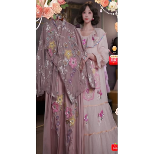 0604直播218高端618狂欢季端庄紫外套吊带裙刺绣2件套80-120