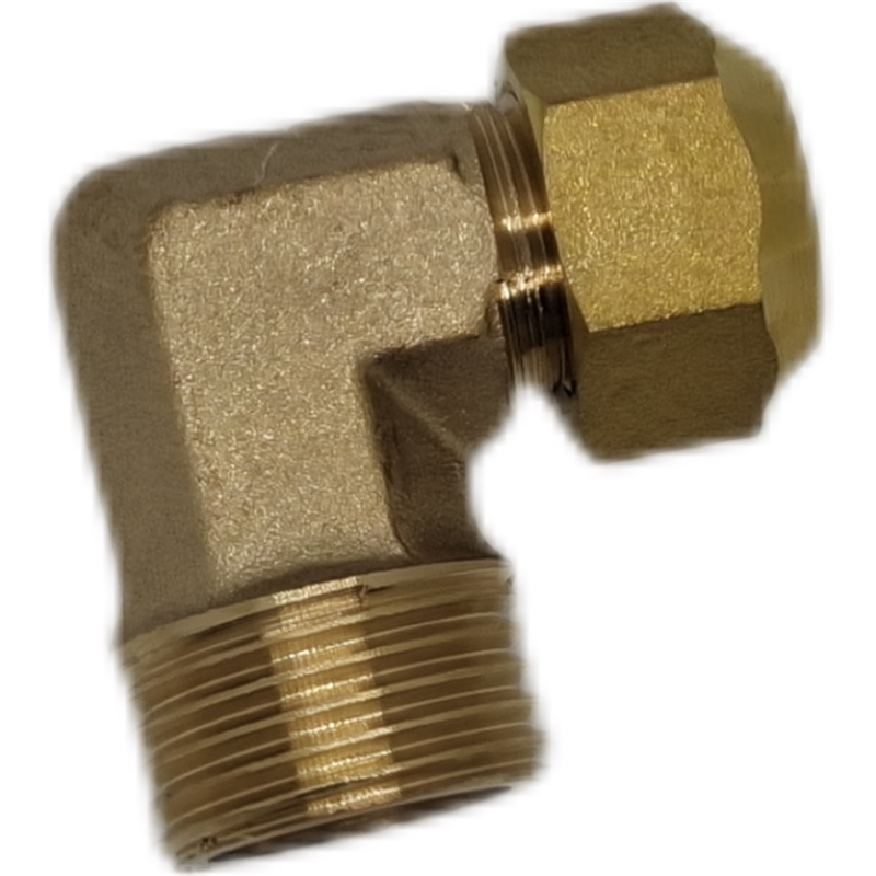 全铜外丝扩口弯头铜管接头扩口式直角90°弯头喇叭口1分2分3分4分