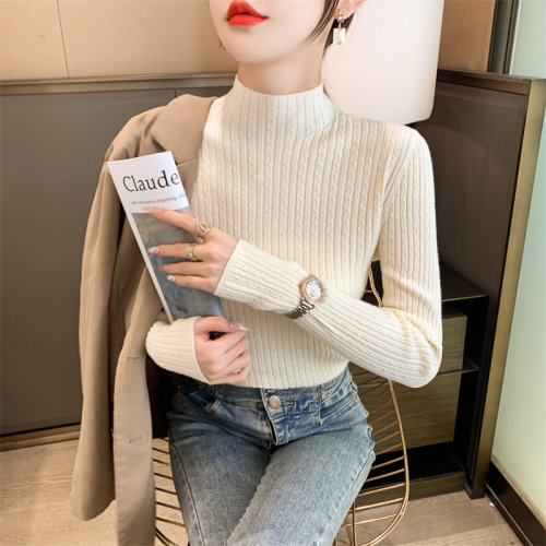 1015k秋冬女上衣2026新款高级感修身短款内搭打底衫别致针织毛衣