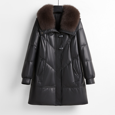 减龄时尚大码显瘦女士真皮皮衣