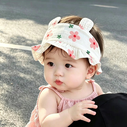 初生婴儿护头囟门帽子夏季薄款空调居家新生儿宝宝小月龄空顶胎帽