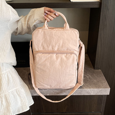 电脑包女大容量背包轻便平板15寸手提简约休闲学生书包单肩斜挎包