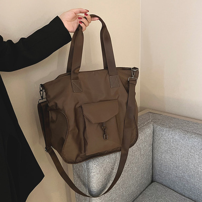 菇八八尼龙帆布包包女托特包