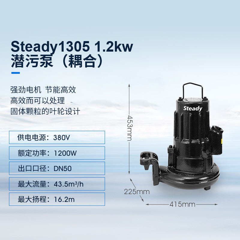 2023赛莱默xylem潜水泵排污抽水泵1305飞力steady 1310 380V排水 五金/工具 污水泵/污水提升器 原图主图