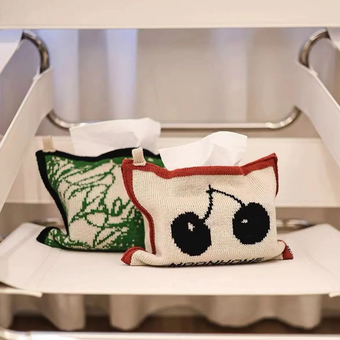 2023新款纸巾袋绿野仙踪原创针织抽纸巾套盒袋收纳桌面挂卧室车载