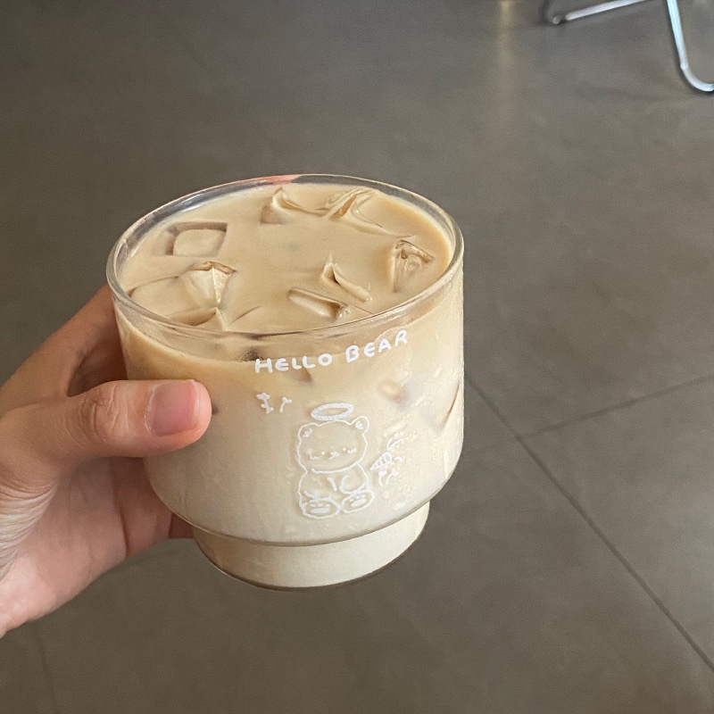 透明玻璃杯高硼硅卡通牛奶杯简约