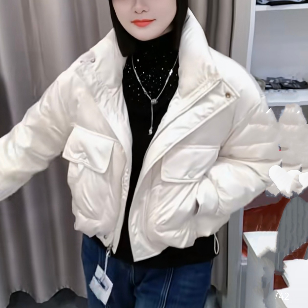 小个子2026冬季新款立领白鸭绒羽绒服加厚保暖短款面包服休闲外套