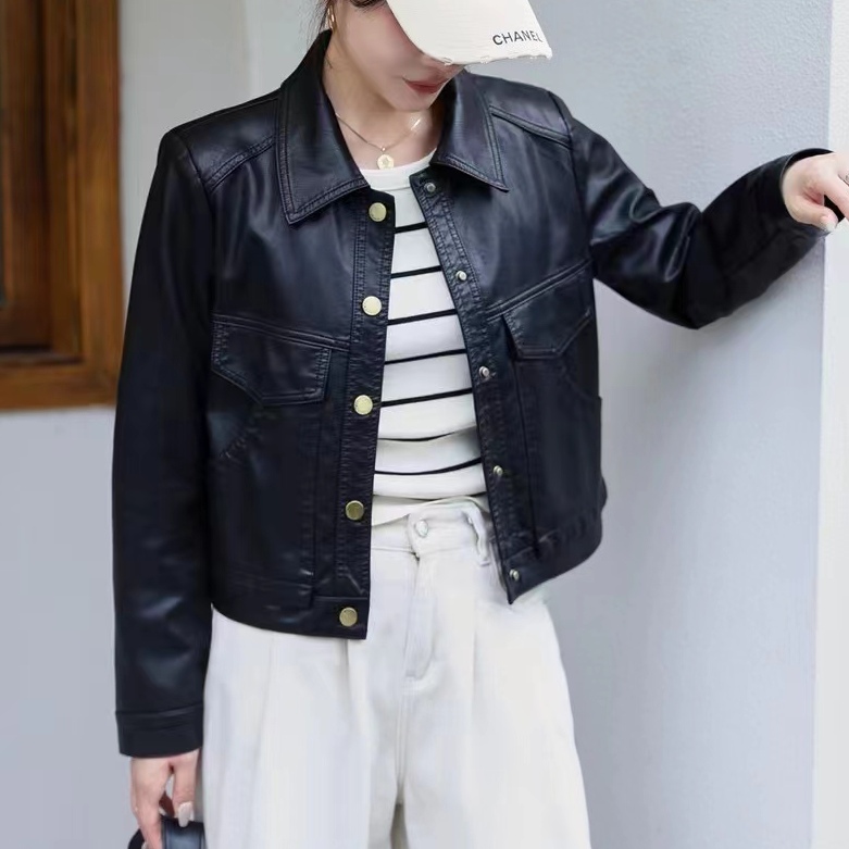 女装皮衣春秋2025新款今年流行时尚短款外套洋气质秋装机车上衣潮