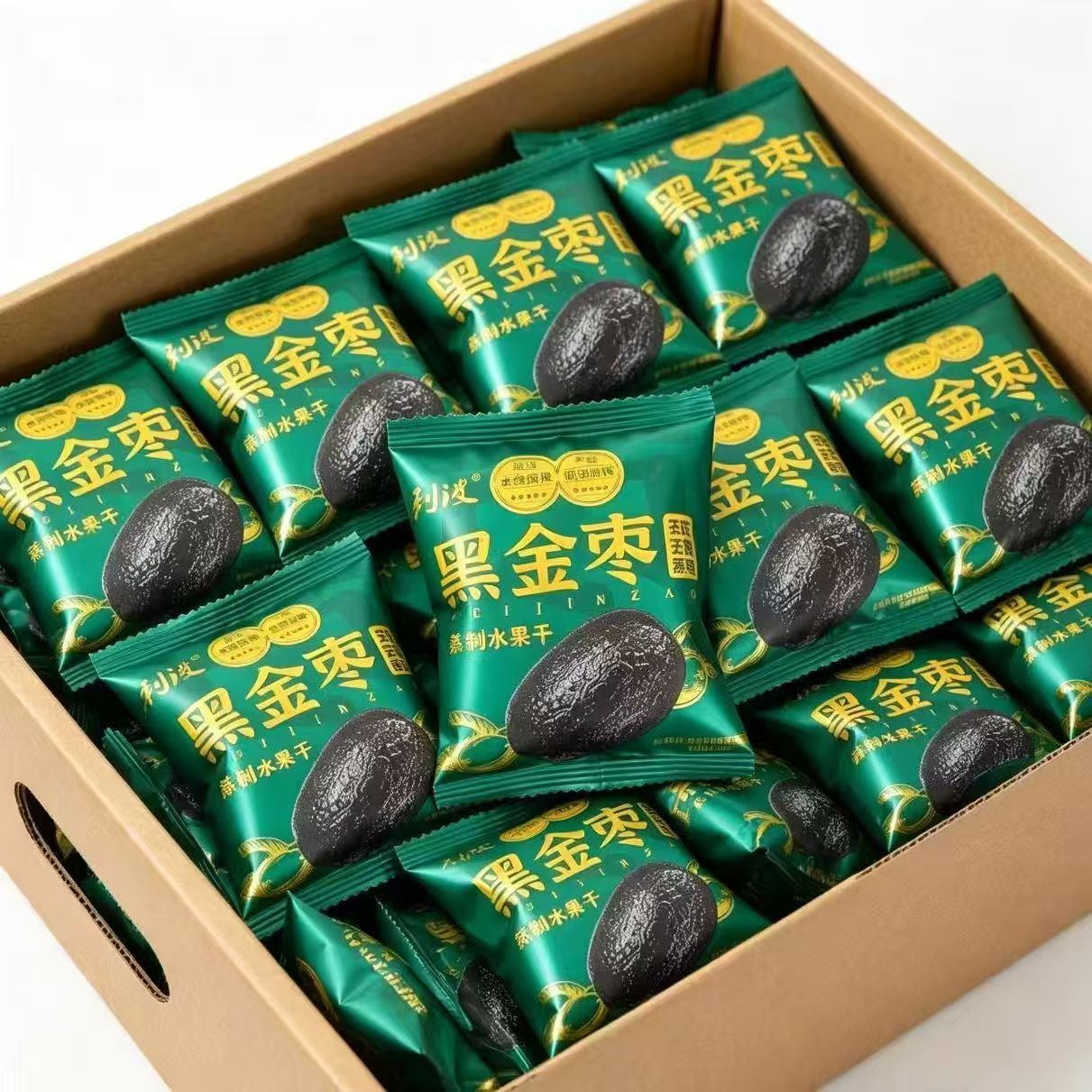 利波黑金枣九蒸九制去皮去核即食新疆红枣办公室休闲小零食黑蒸枣