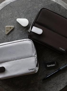 2024新色 国誉日本笔袋站立式大容量笔袋纯色限定大开口多功能学生用大开口文具袋桌立式收纳包