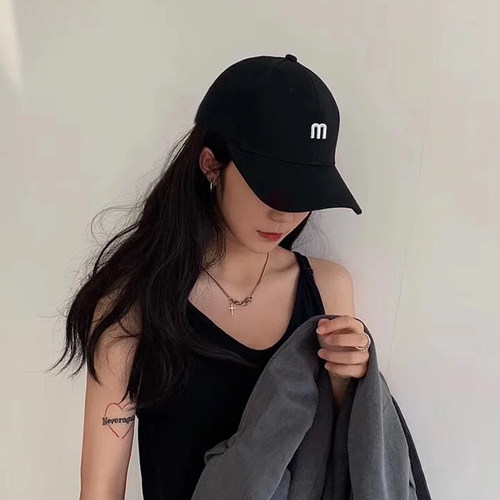 m标春夏季显脸小ins弯檐棒球帽