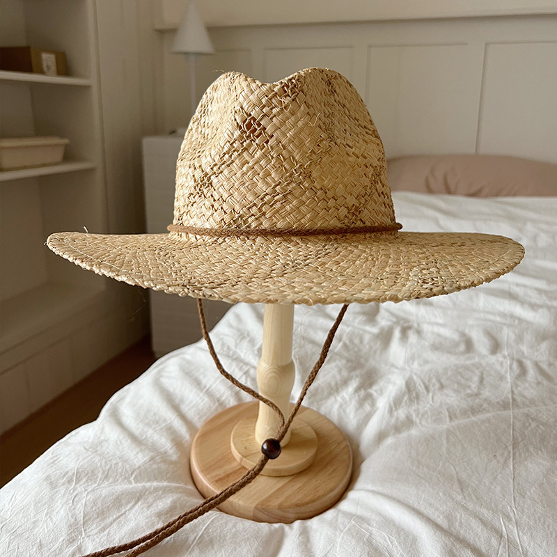 手编拉菲草帽女大檐2025新款复古镂空英伦度假遮阳巴拿马爵士礼帽,服饰配件/皮带/帽子/围巾,帽子,淘宝优惠券,粉丝福利购,淘宝优惠卷