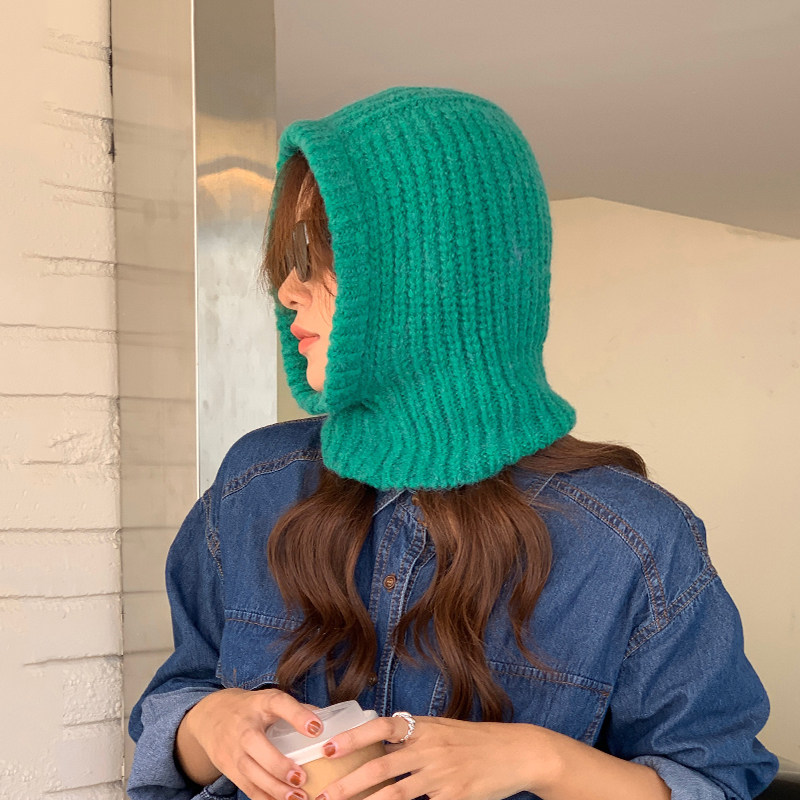 巴拉克拉法帽女秋冬季毛线套头帽