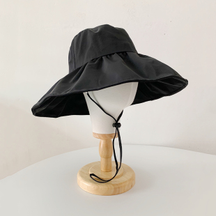 日本UV防晒帽女韩版大沿渔夫帽防紫外线遮阳帽夏季薄款遮脸太阳帽