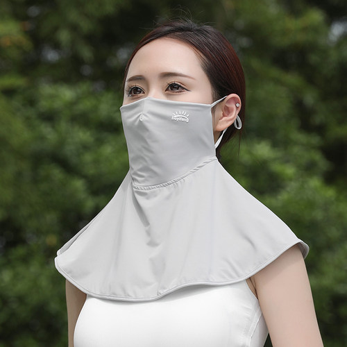 护脖防晒面罩冰丝防紫外线女夏季