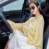 春夏季 套开车雪纺披风空调披肩 手套护臂套袖 大码 女士防晒遮阳手袖