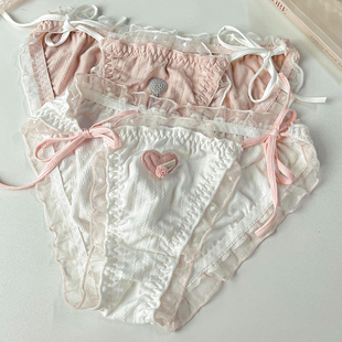 系带绑带内裤纯棉抗菌全棉裆两侧可解2025新款性感纯欲风三角裤女