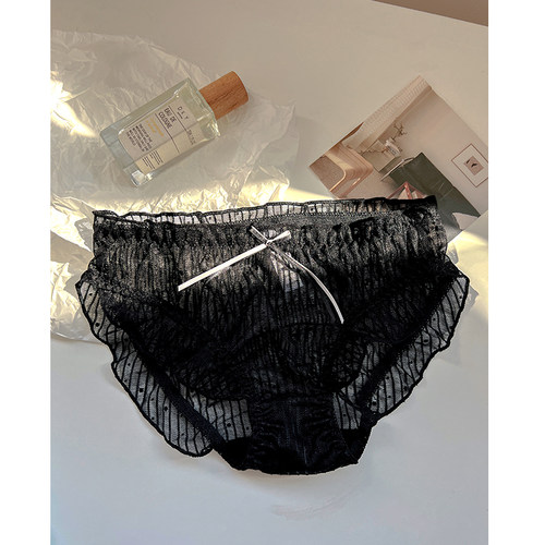 性感黑色白色夏季薄款蕾丝内裤