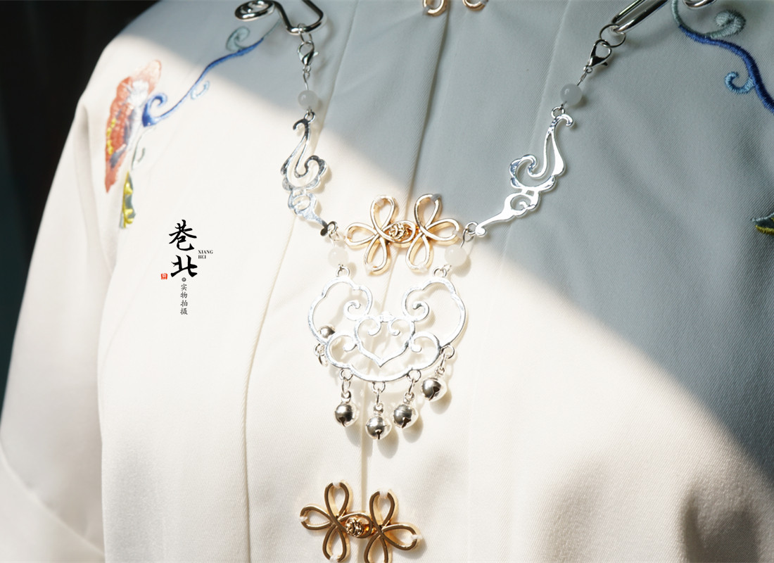 汉服璎珞圈项圈古风配饰珍珠项链古典民族风首饰平安锁项圈