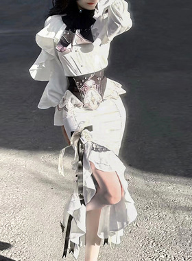 熊逗酱原创环星门洛丽塔女Lolita腰封上衣长裙短裙甜美套装7173
