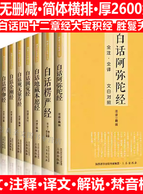 佛学经典全套11册原文注释文白对照 白话法华经楞严经地藏本愿经楞伽经坛经圆觉经观无量寿经金刚经佛经十三经佛学经典书籍