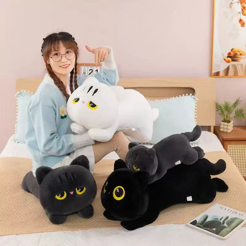 特大号可爱黑猫抱枕毛绒