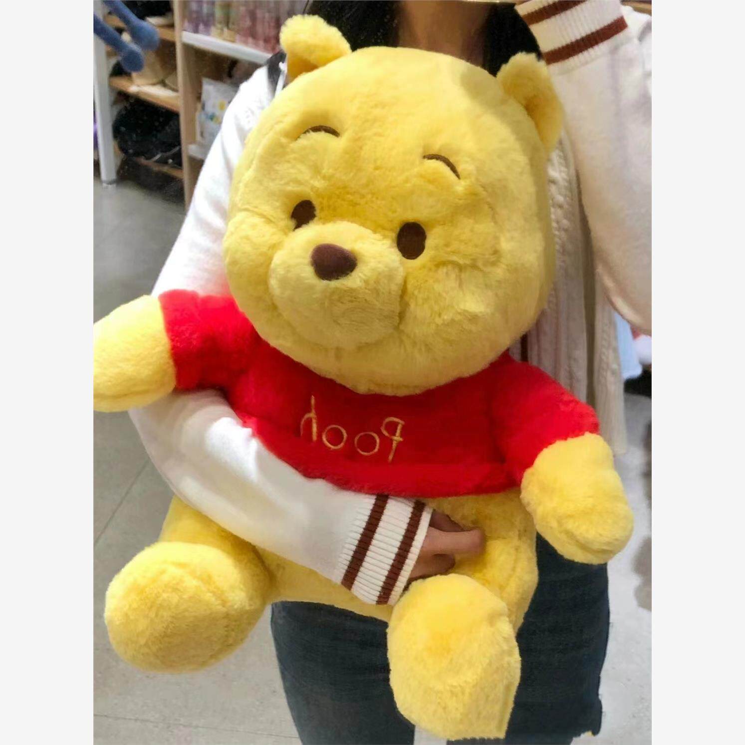 新款创创同款可爱维尼噗噗熊长毛绒玩具公仔大号坐姿娃娃抱枕生日