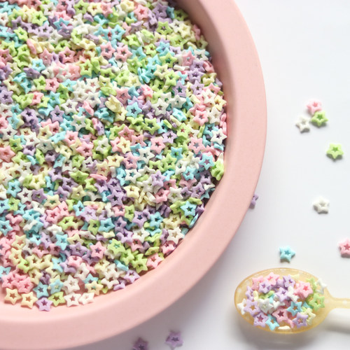 珠浅彩色马卡龙小星星片糖片