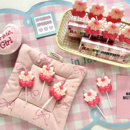 桃红蝴蝶结樱桃 饰插件 烘焙秘密 ins粉色爱心樱桃生日蛋糕蜡烛装