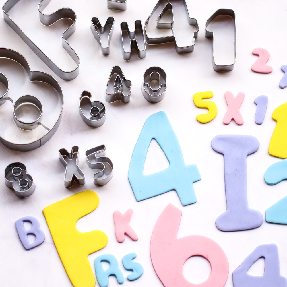 烘焙蛋糕工具不锈钢字母数字符号切模具套装翻糖饼干曲奇生日压模