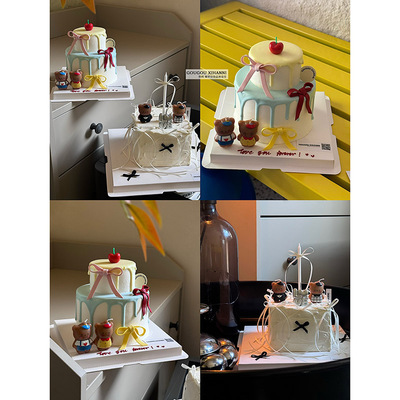 情人节七夕西装礼服小熊情侣纪念