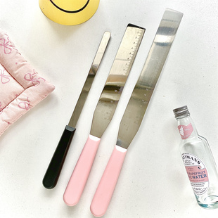 包邮不锈钢抹面刮刀8/10寸裱花蛋糕带刻度直角一刀收抹平烘焙工具