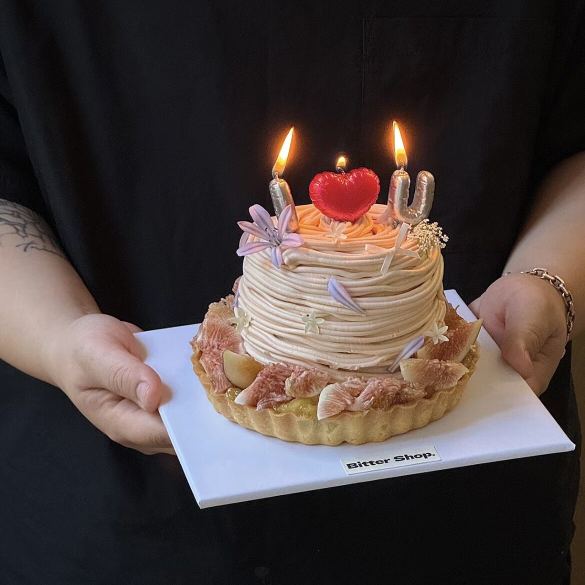 烘焙秘密 520ins小红书情人节iloveu蛋糕蜡烛 金银爱心气球纪念日