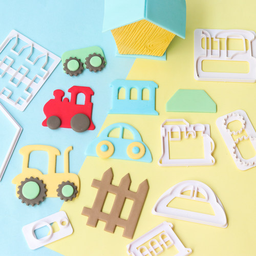 翻糖蛋糕模具小汽车甜品塑料立体