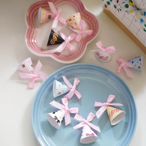 蝴蝶结小帽子蛋糕插件插旗