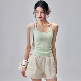 LULU 运动跑步内衣普拉提健身上衣女 VURU美背带胸垫瑜伽背心修身