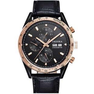 卡罗莱全自动机械表皮带男士手表六针男表防水腕表休闲CA1120