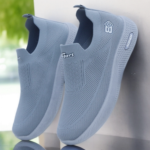 夏季透气网面一脚蹬男鞋防滑