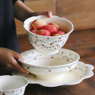 拾器集小清新碗盘碟餐具套装漂亮韩式好看的百搭瓷器乔迁搬家礼物
