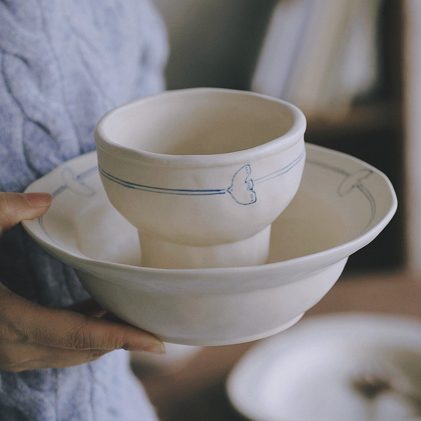 拾器集哑光餐具手作碗盘碟杯子套装美食拍照甜品点心吃饭泡面甜品