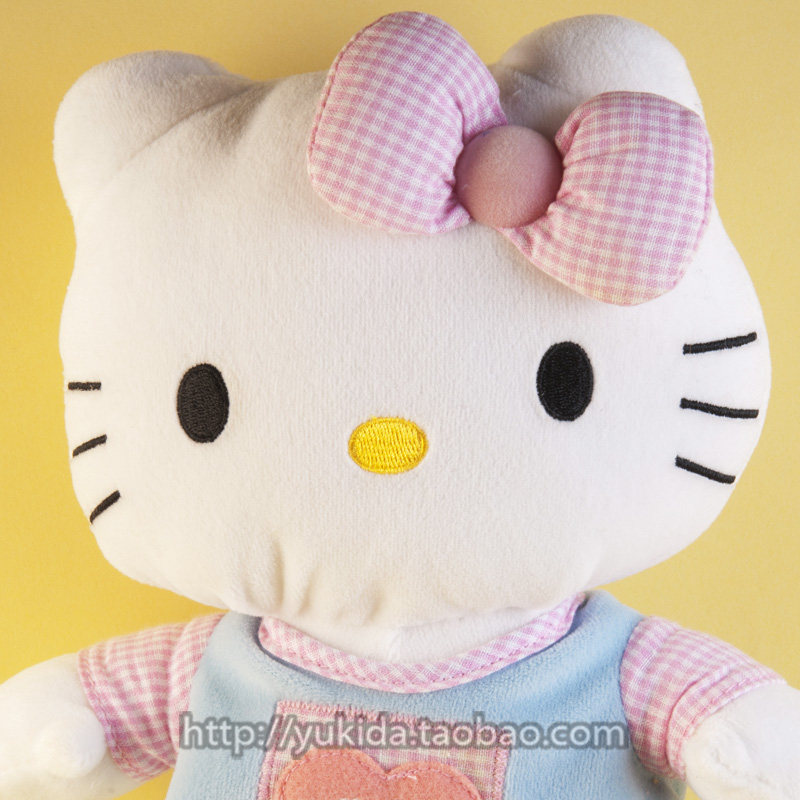 Sanrio正版三丽鸥hello Kitty 哈喽kt猫毛绒布艺类玩具公仔 KTL01